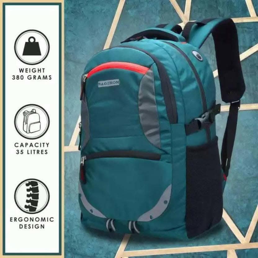Spacy Unisex Laptop Backpack | 35L | Blue | Rain Cover