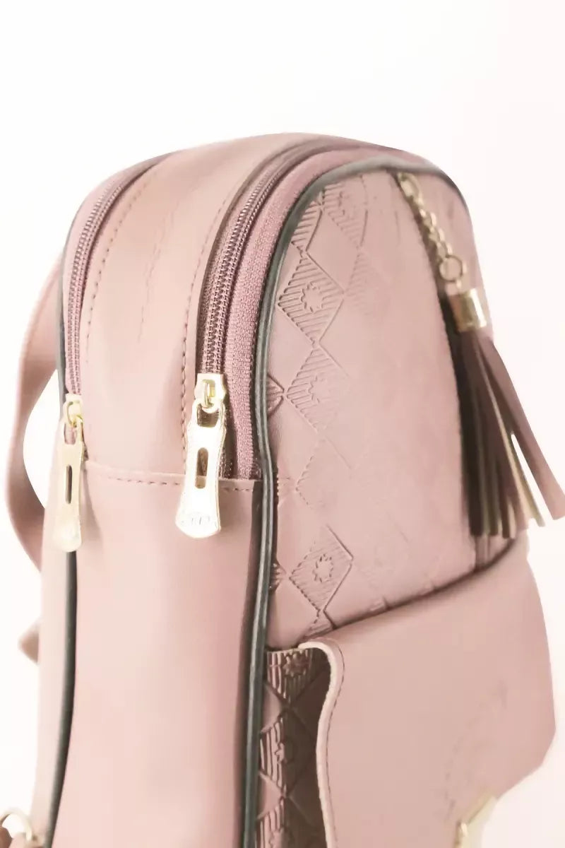Trendy Casual Backpack for Girls - Peach