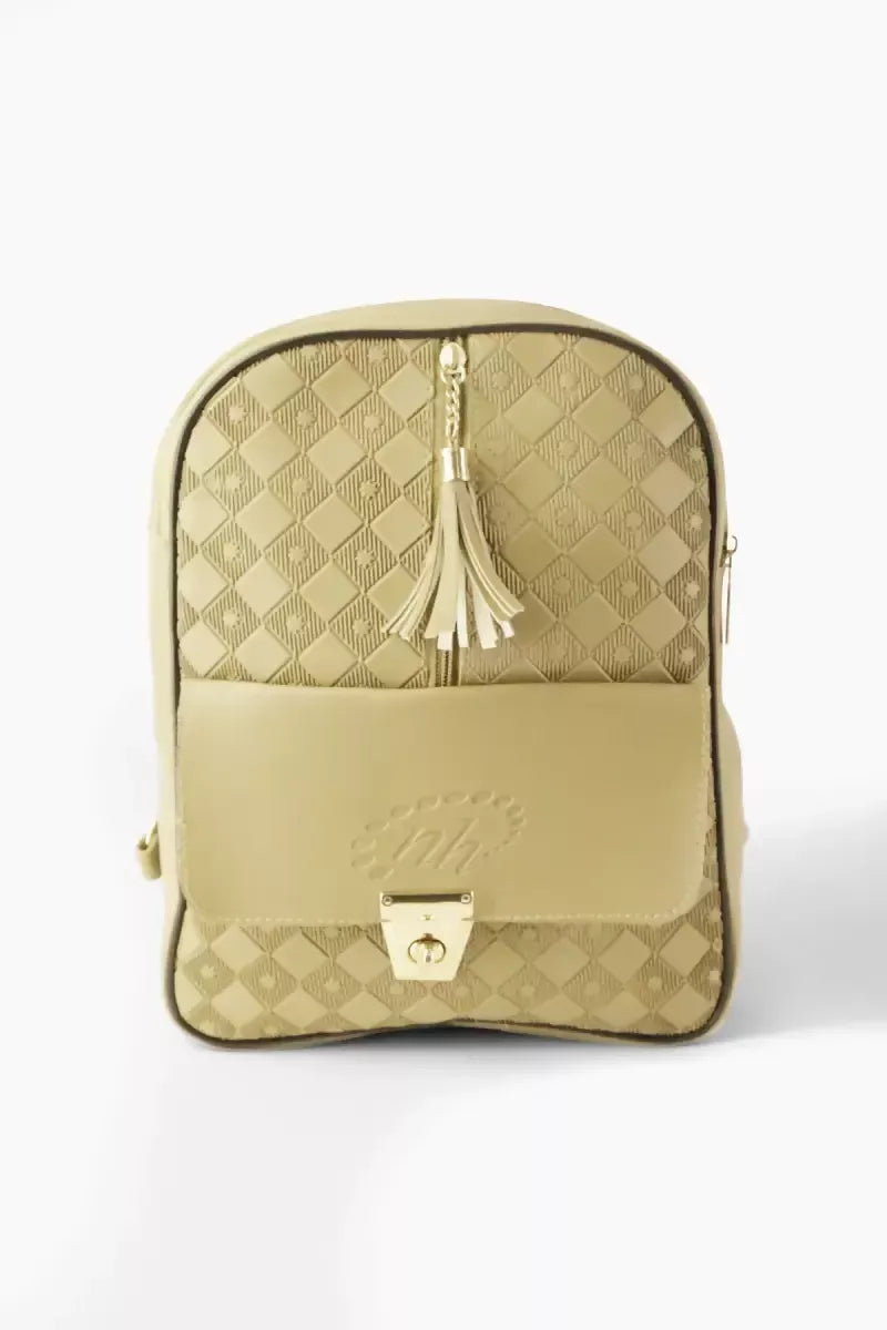 Trendy Casual Backpack for Girls - Light Brown