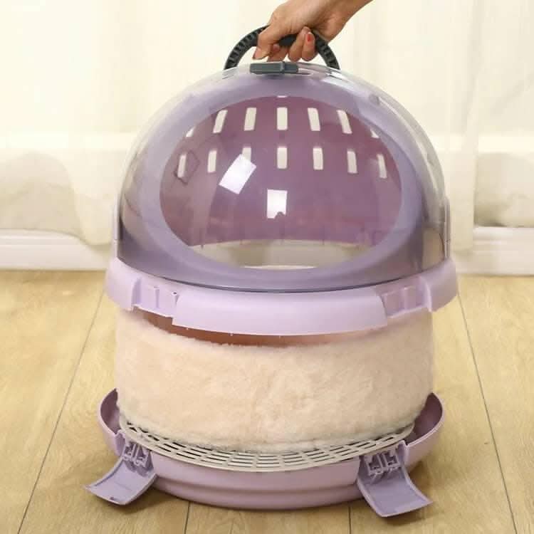 PetGains PGKA 2-in-1 Capsule Pet Carrier & Bed (Pink)