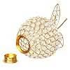 Apple Shape Crystal Brass Tealight Candle