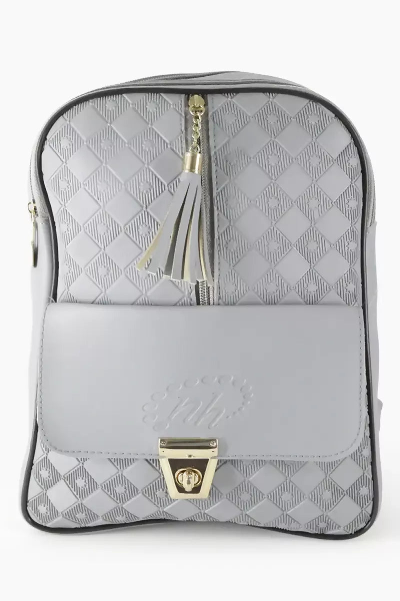 Trendy Casual Backpack for Girls - Light Grey