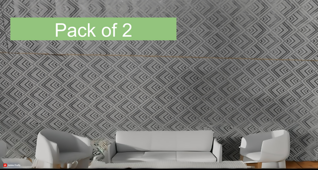 Mopak Decor 1 Meter Shelf adhesive Wallpaper For Wall /Almira,Fridge, Tabletop, for Home and Kitchen Size - 40 x 100 cm Meter (Pack of 2_Silver)