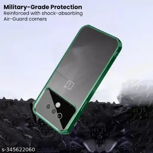Luxury Plating Green Camera Protection Transparent Case for Oneplus 7t