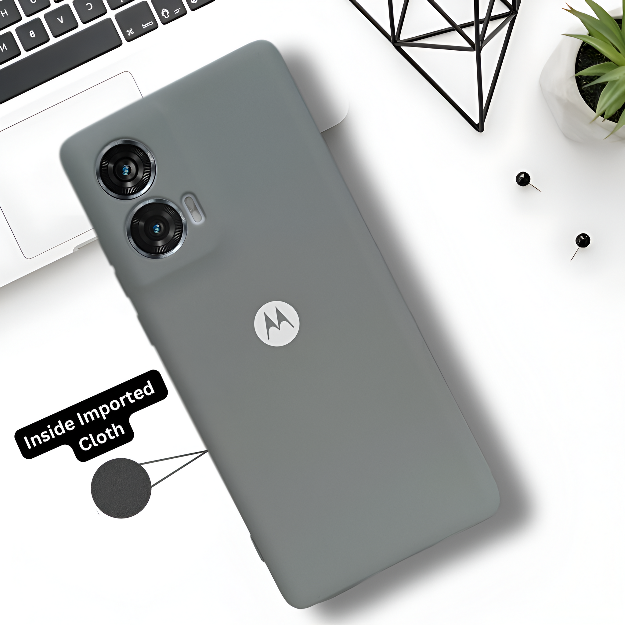 Light Brown Camera Original Silicone case for Motorola G85