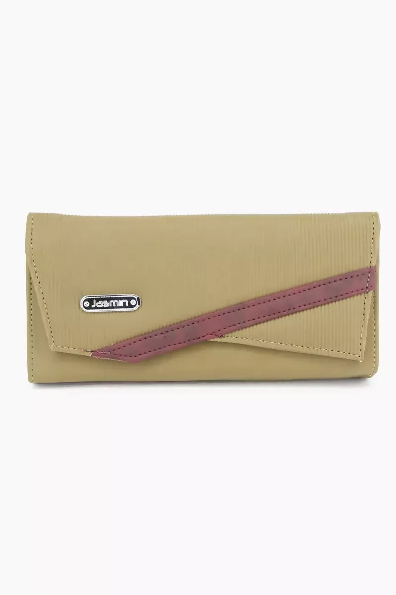PU Solid Casual Purse for Women - Light Brown