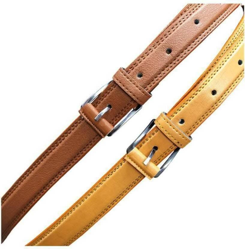 Men & Women Casual Tan, Brown Synthetic Belt