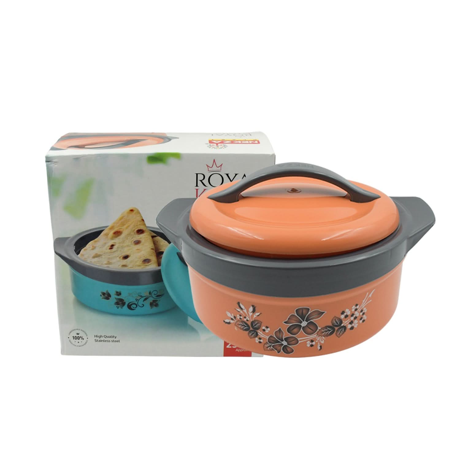 Casserole Box with Inner Steel Casserole Hot Pot Chapati Box For Roti (Approx 2500 Ml)