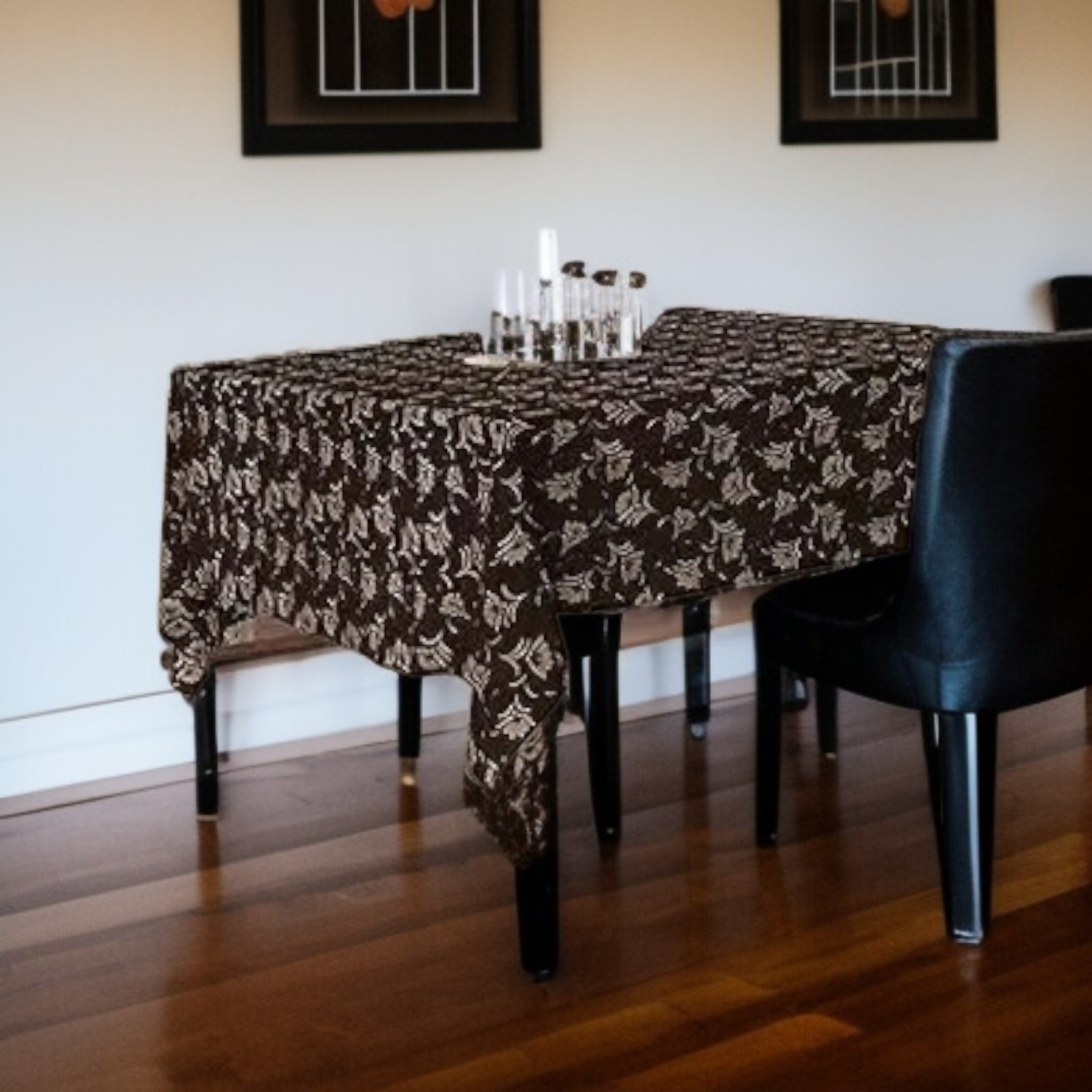 Mopak Decor 3D Printed Table Cover without Lace for 2-4 Seater (40 x 54 inches)