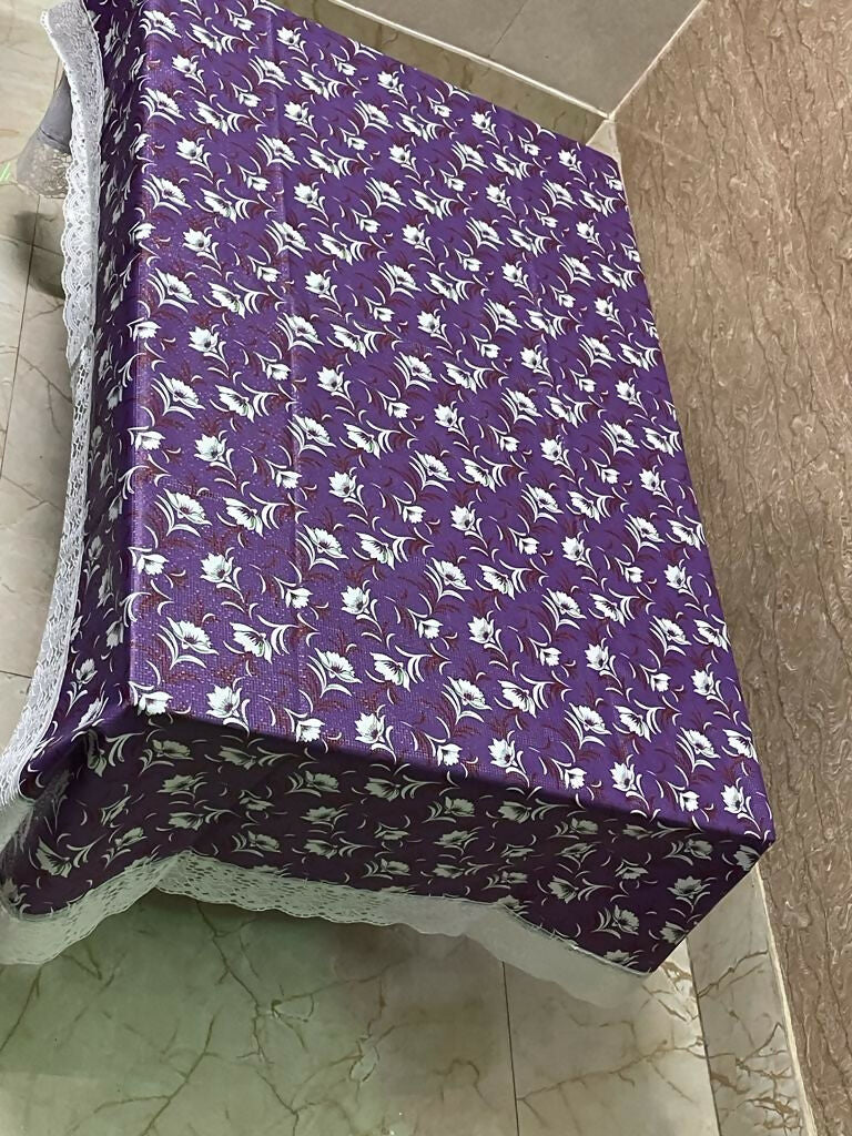 Mopak decor Table Cover 3D Medium Size 2 to 4 Seater 40*60 Classic Table Cover Printed Table Cover with Lace Centre Table Cover Rectangular Table Cover Dining table cover