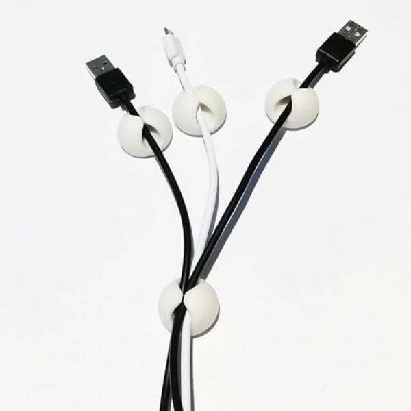 P-Plus International 10pcs Cable Clips (White)