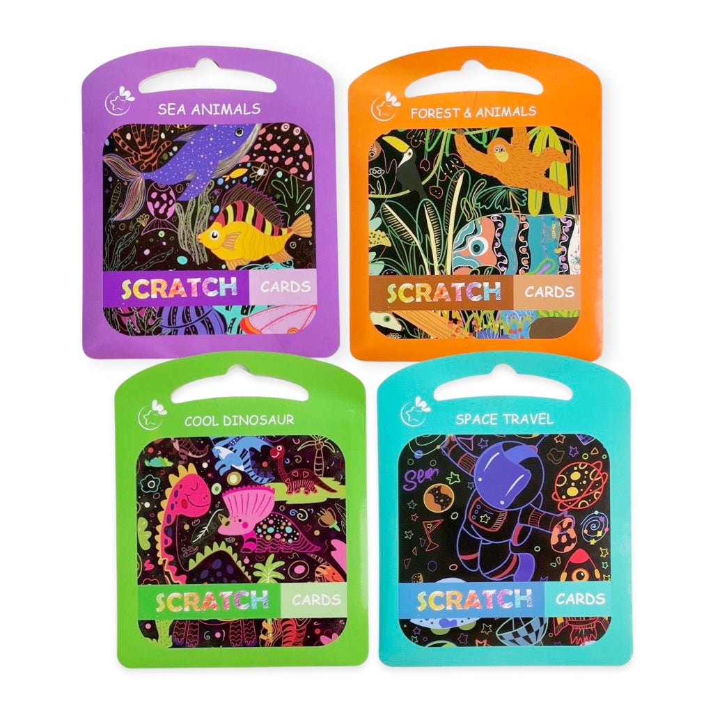 Kids' Painting Fun Scratch Cards 4 Sheets