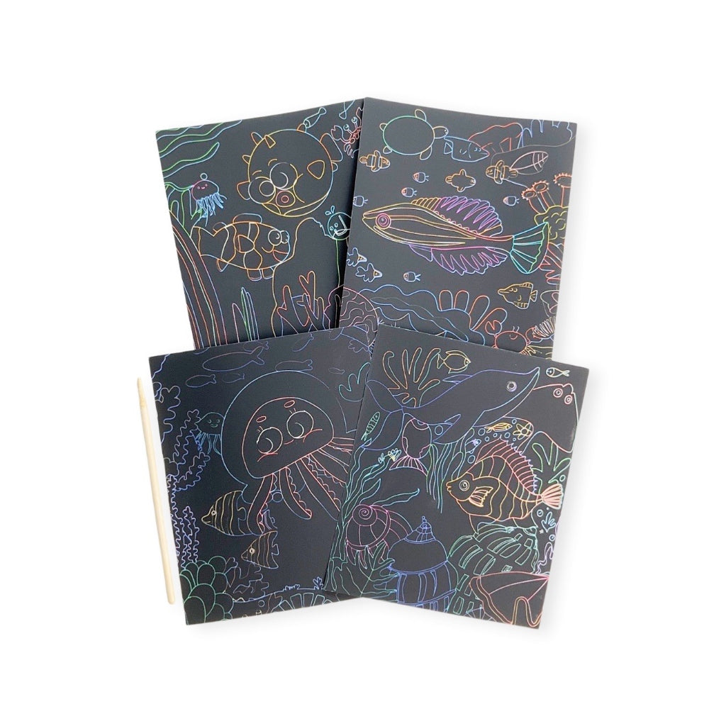 Kids' Painting Fun Scratch Cards 4 Sheets