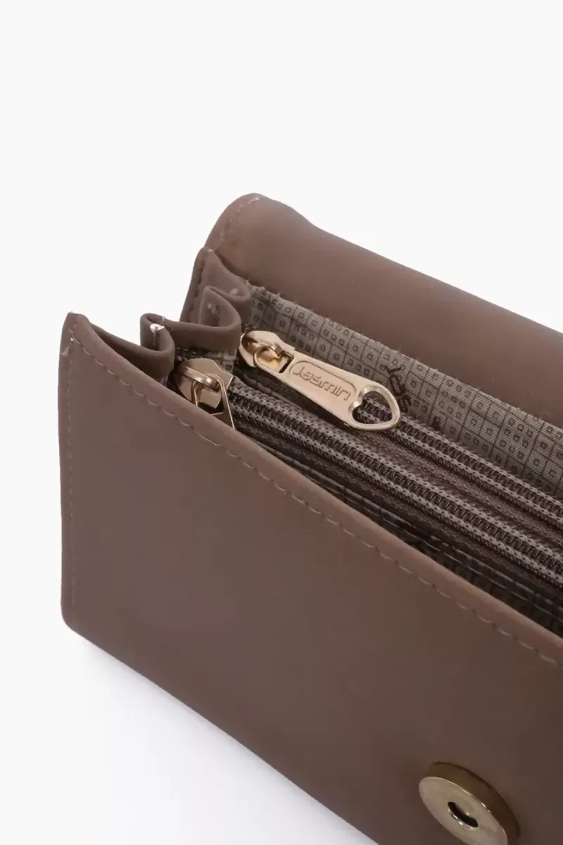 Women's Embellished Envelope Wallet Purse - Khaki