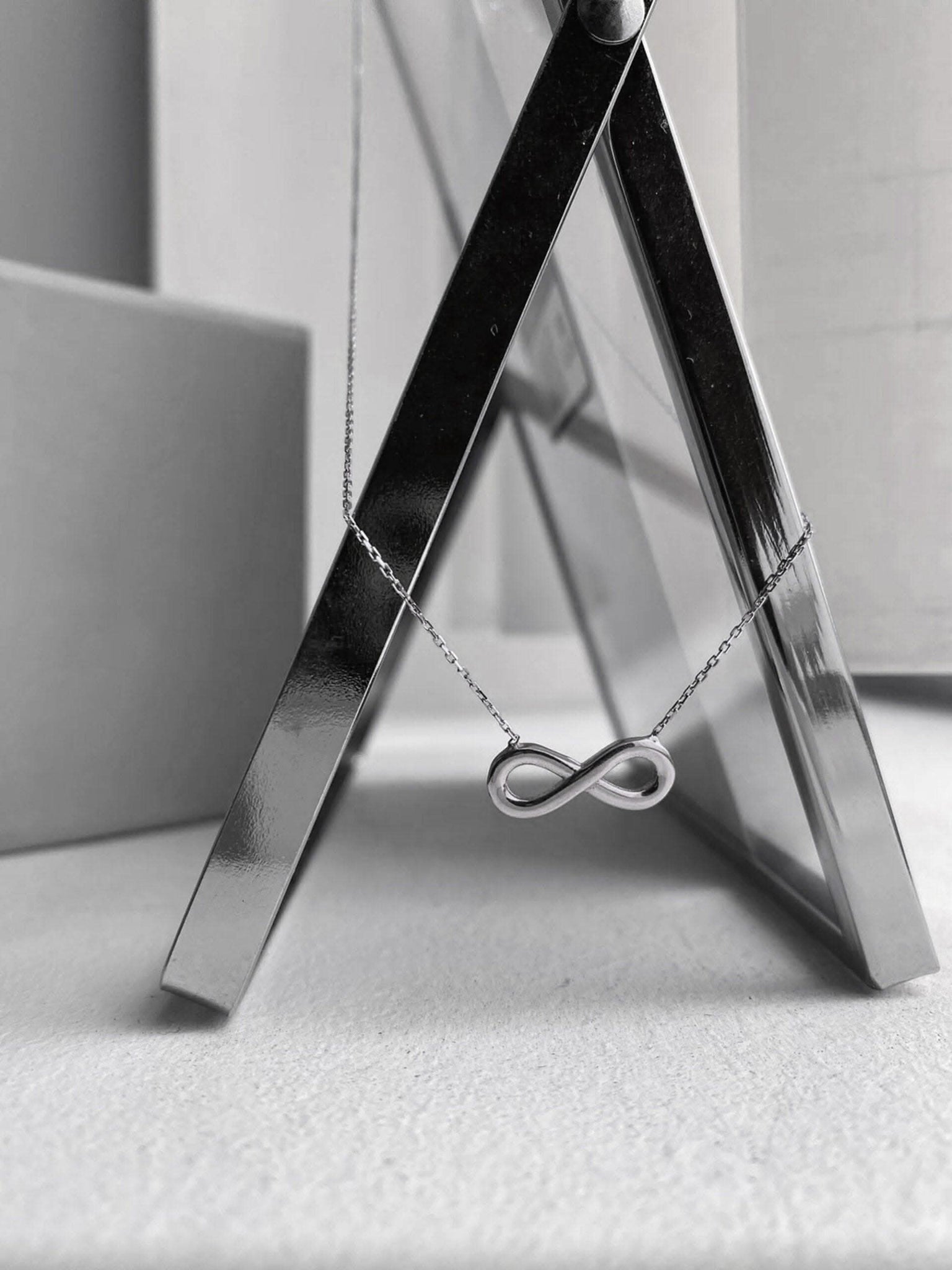 Silver Infinity Pendant Stylish Plated Jewelry for Women and Teens