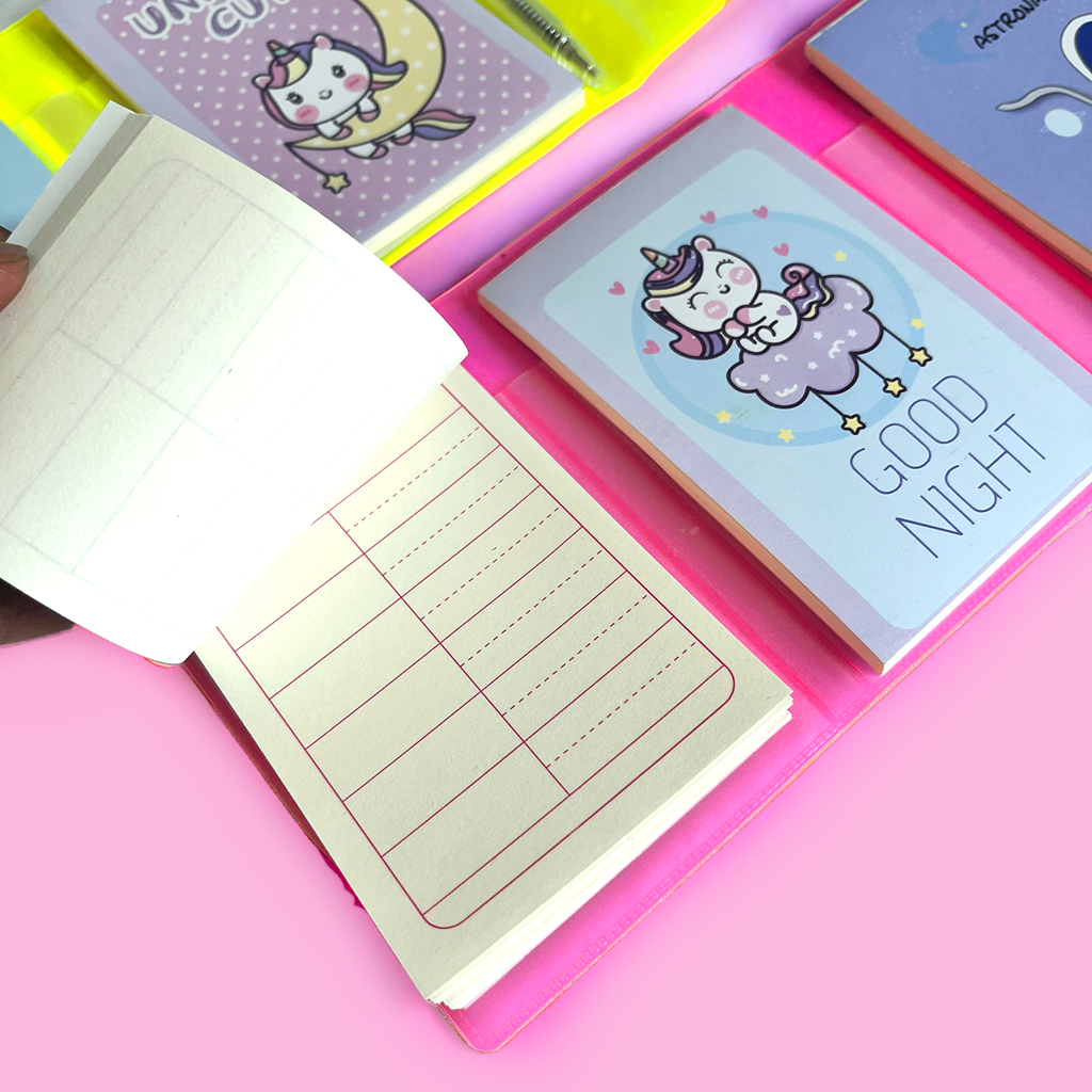 Foldable Pocket Notebook with Pen