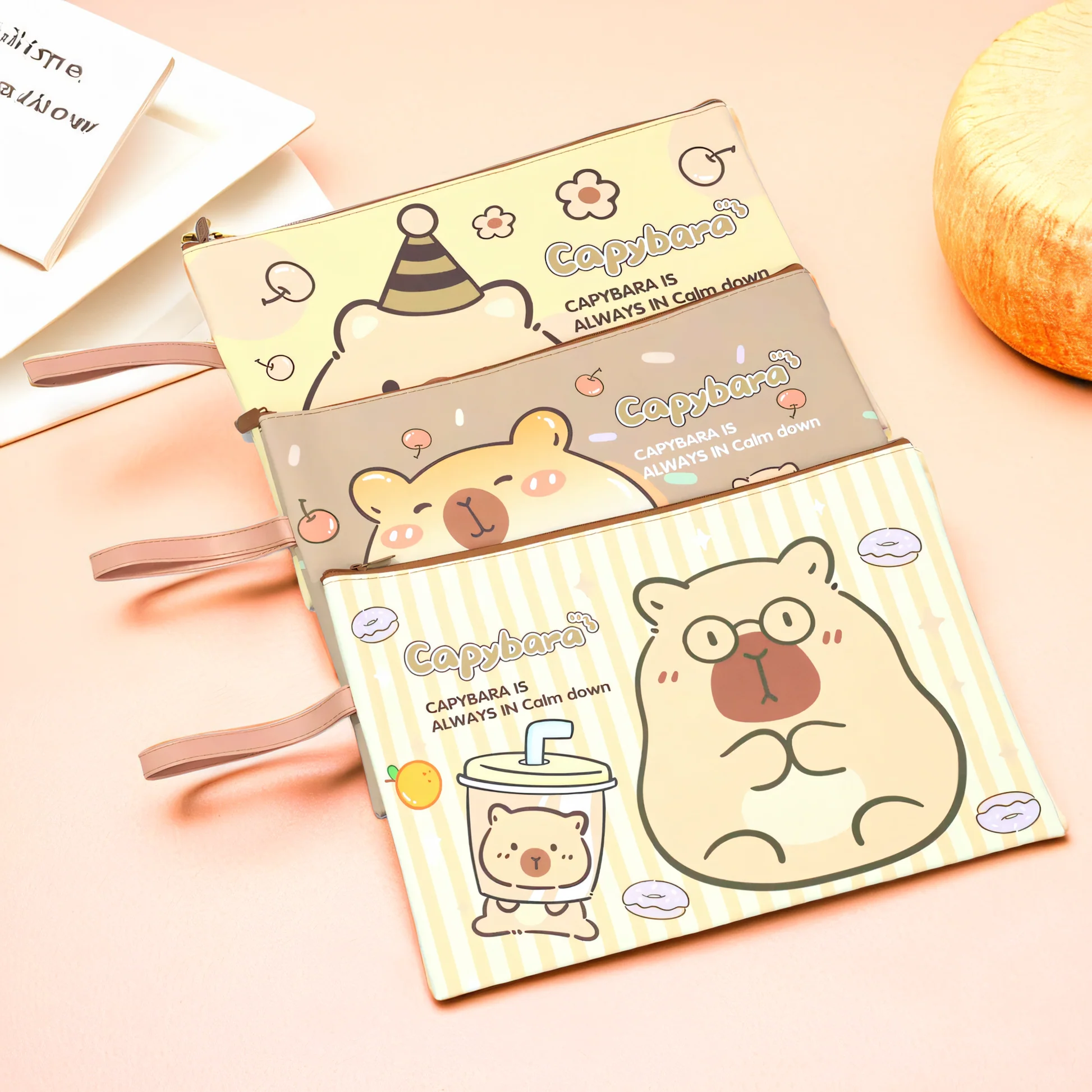 Cartoon A4 Zipper Folder Bag – Cute & Durable Organizer