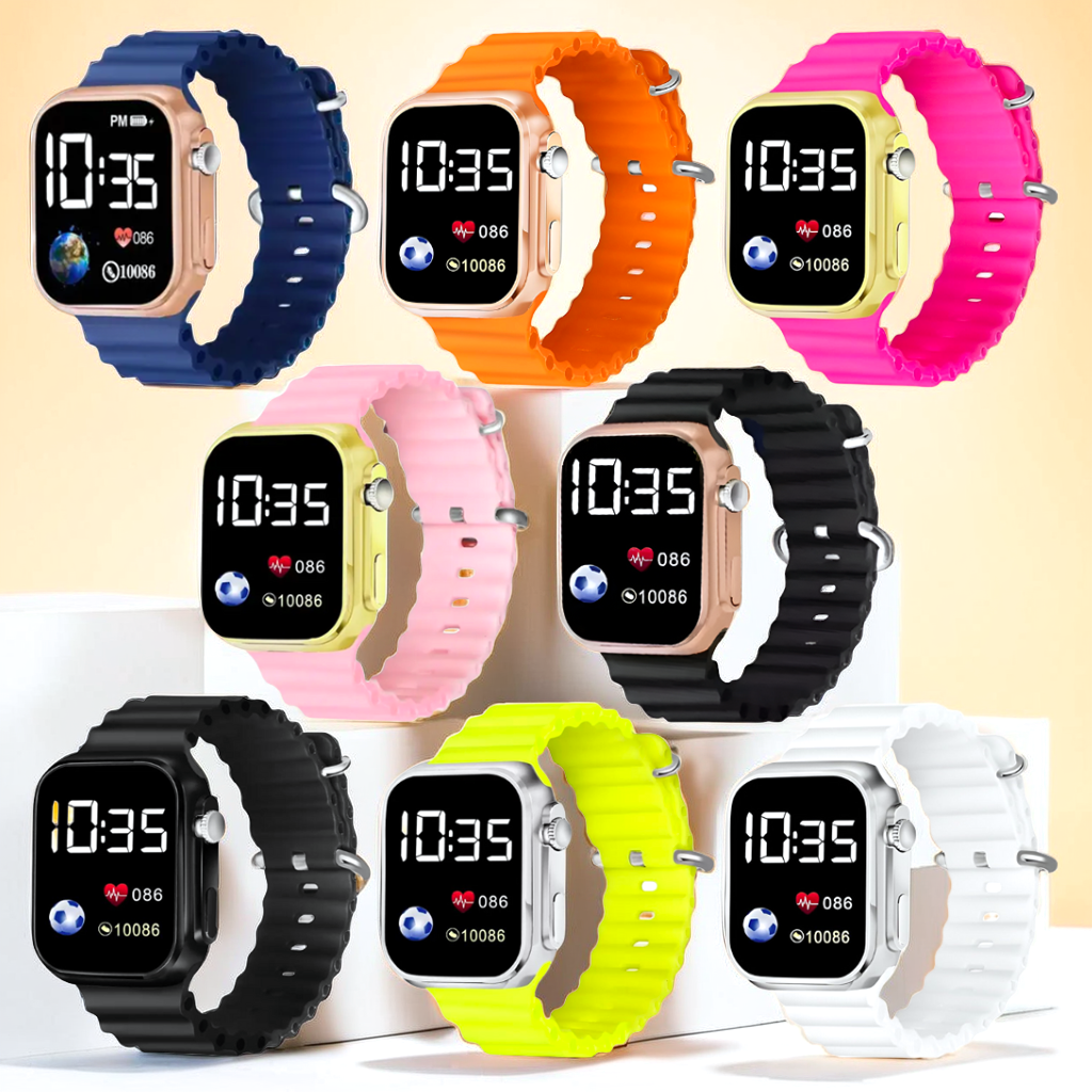 Square LED Digital Wrist Watch | Band