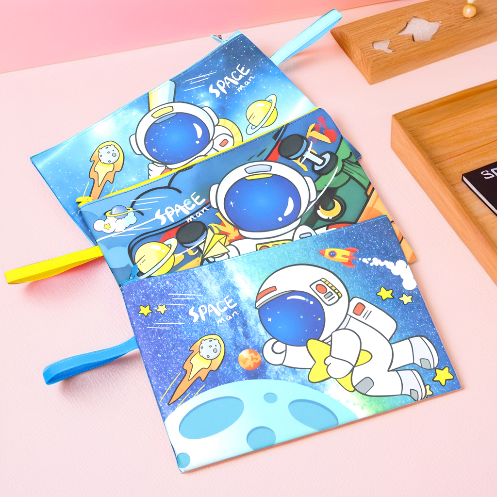 Cartoon A4 Zipper Folder Bag – Cute & Durable Organizer