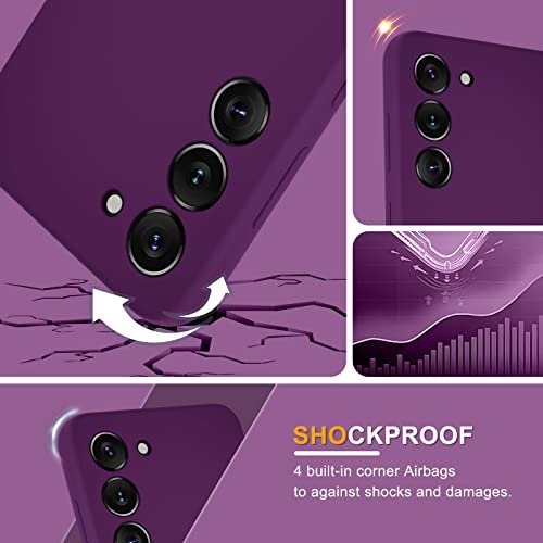 Dark Purple Camera Original Silicone case for Samsung S23 5G