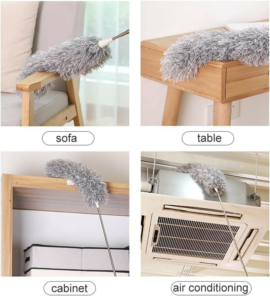 Extendable Fan Cleaning Duster with 100-Inch Expandable Pole