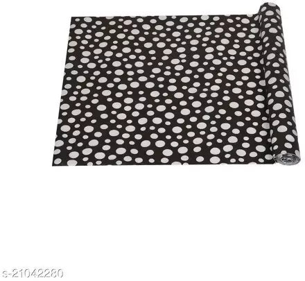 Mopak Decor ShelfLiner used for Wardrobe kitchen cabinet Drawer Slab Roll (Black Dot)