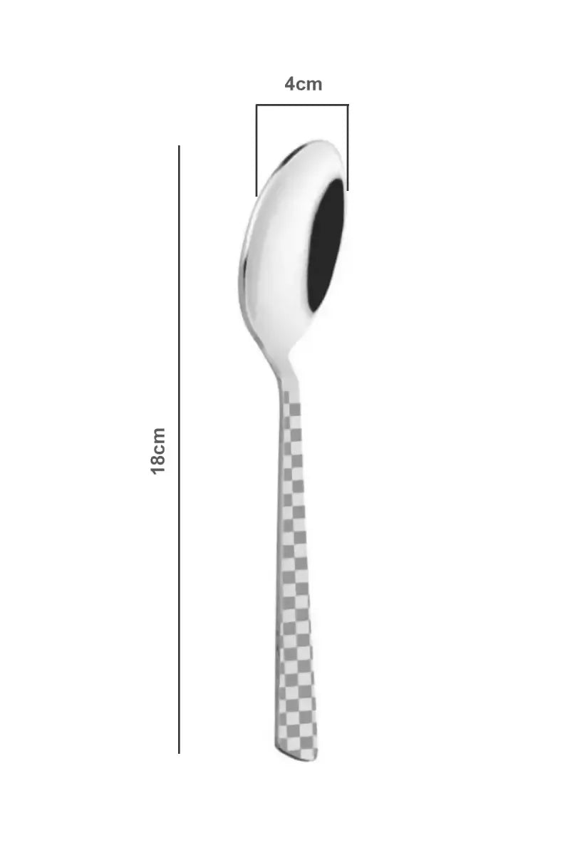 Prabha Stainless Steel Camry Dessert Spoon Set - 18cm