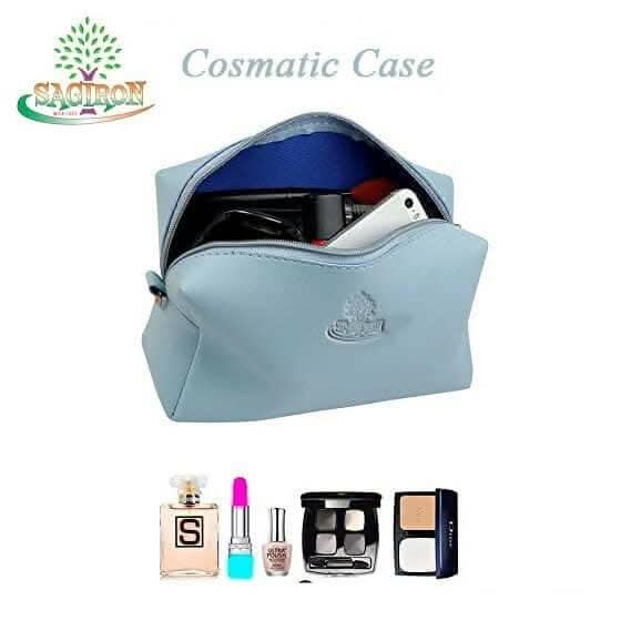 Sagiron Cosmetic Bag to Keep Very-Very Essential Things for Women/Girl (Sky Blue)