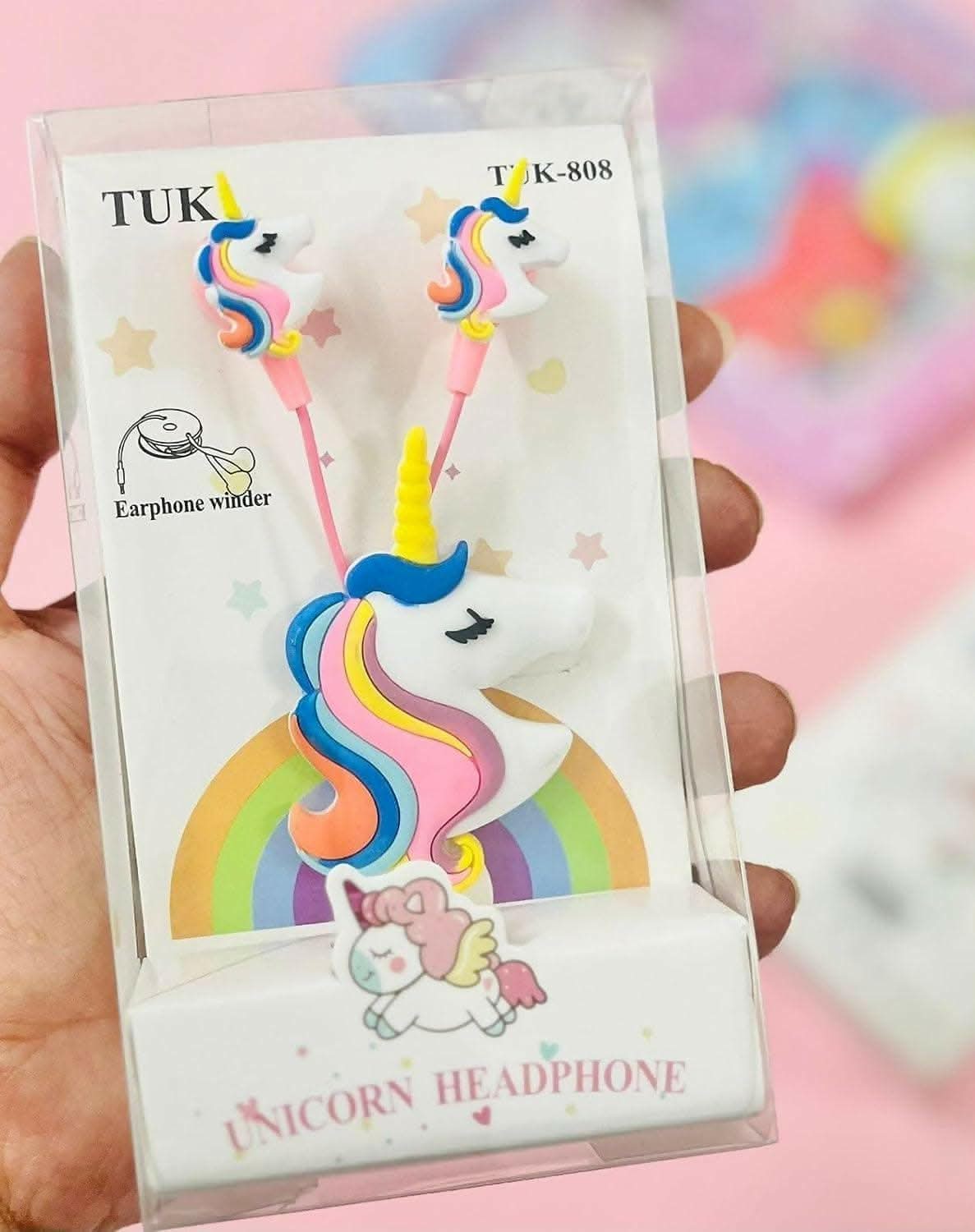 Unicorn Theme Earphones (Multi Colour)