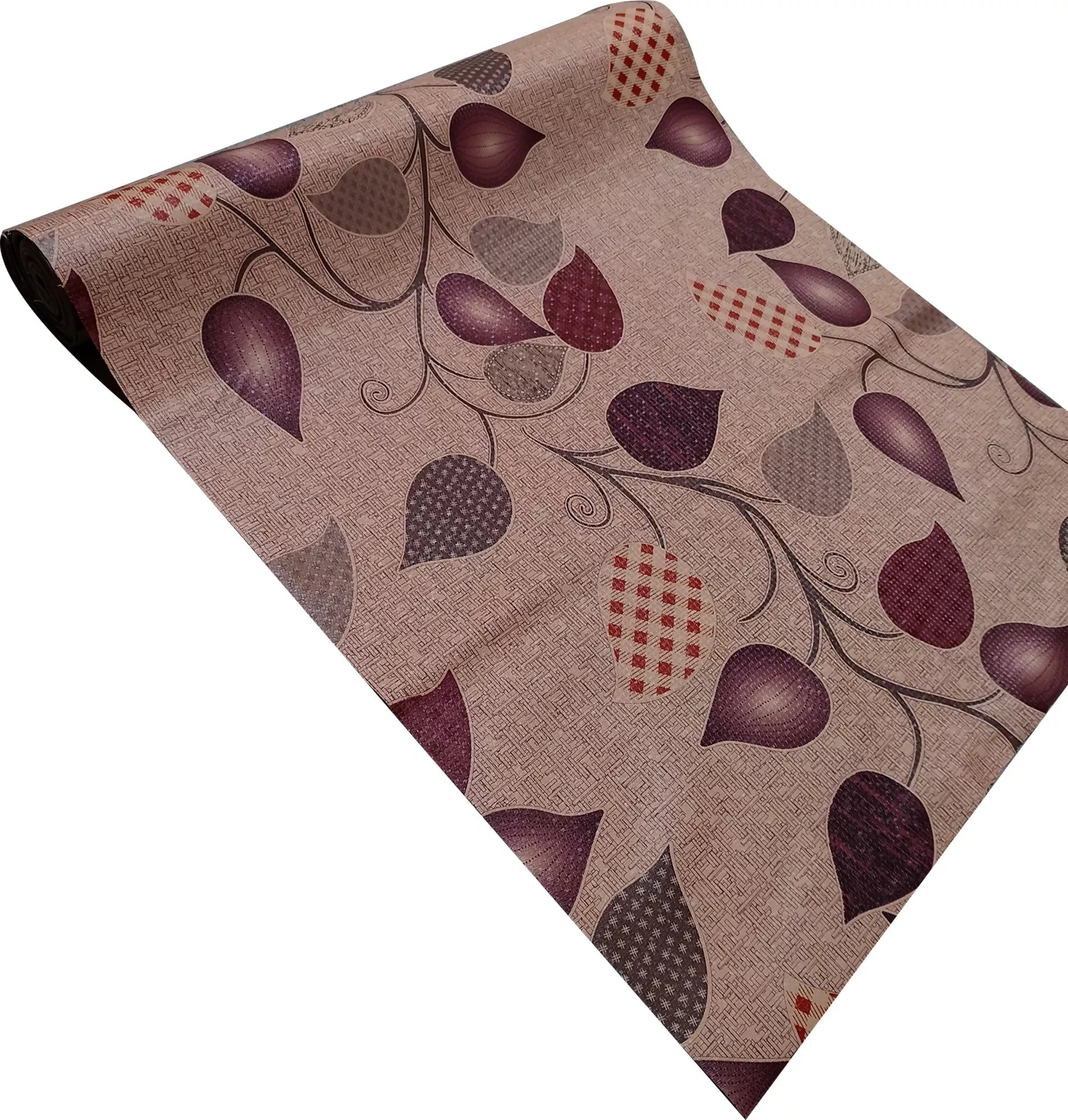 Mopak decor Polyester Solid Fridge Mat & Cover (Brown)