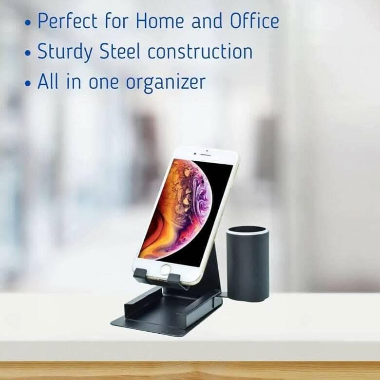 Mobile Stand with Pen Stand & Visiting Card Holder (3 in 1)