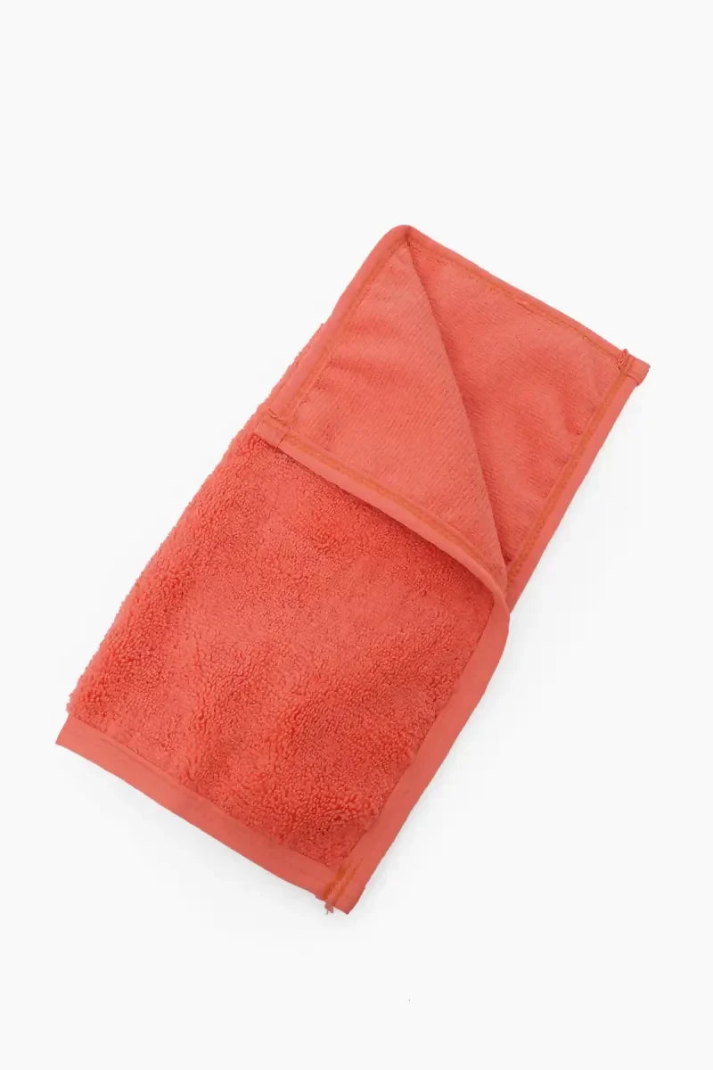 Microfiber Face Towel, 2 Pcs (Copper Smith) - 30 x 30 Cm (Orange)