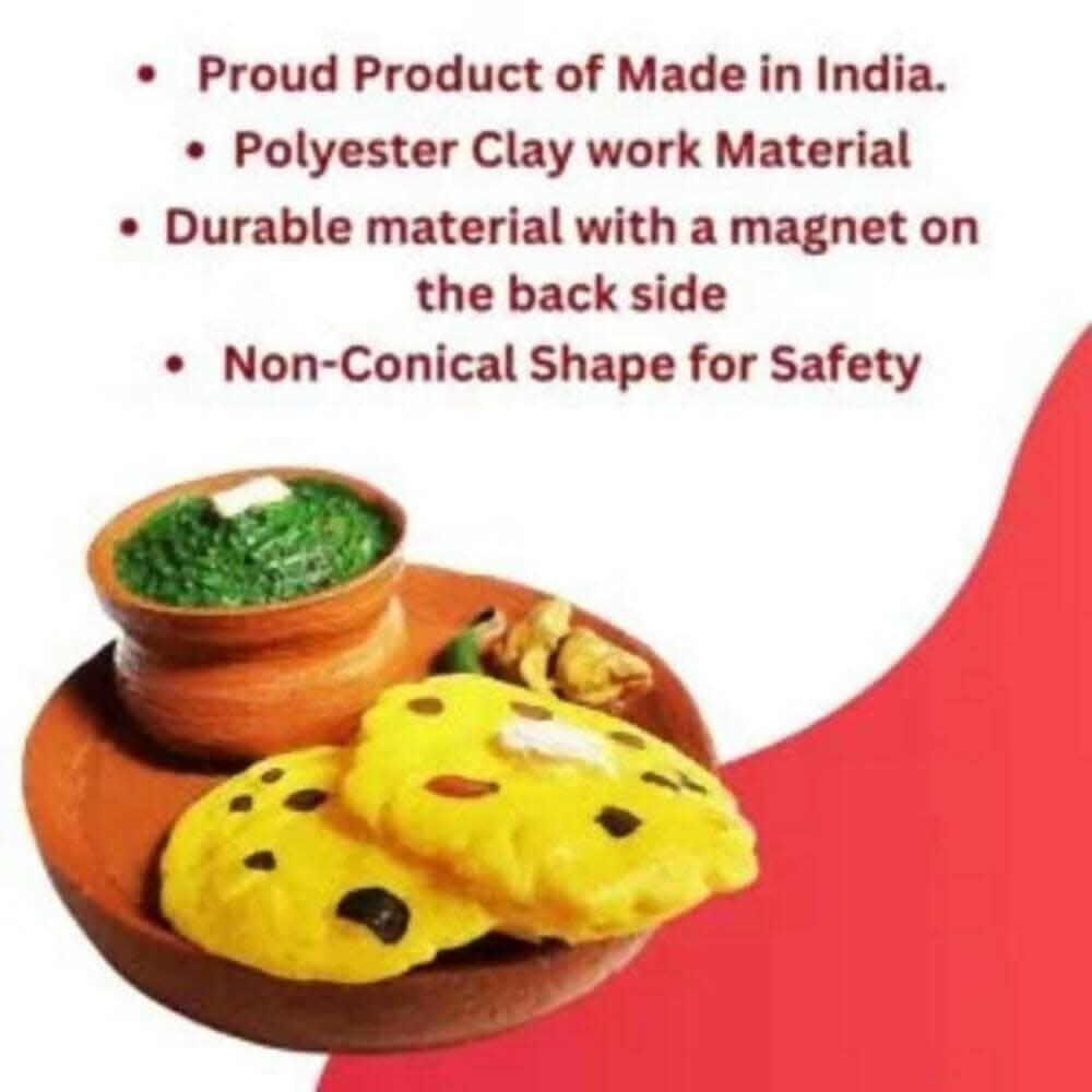 Sarso Ka Saag Makki Ki Roti Miniature Food Fridge Magnet
