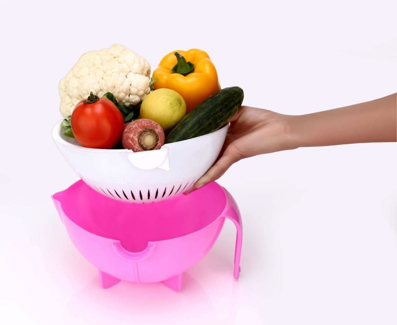 10-in-1 Veg Cutter & Slicer with Drain Basket