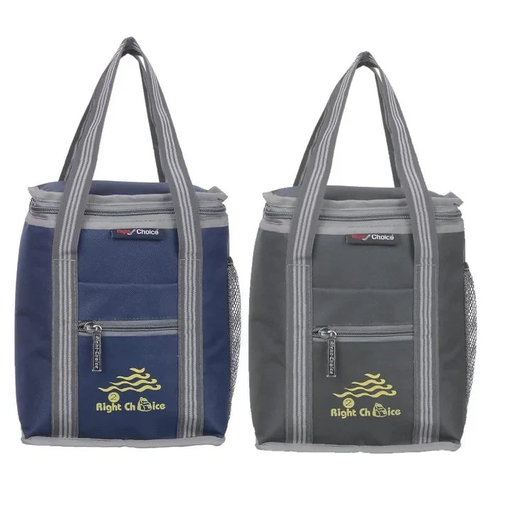 Right Choice Polyester Carry On Lunch/Tiffin Bags Combo for School & Office (Pack of 2)