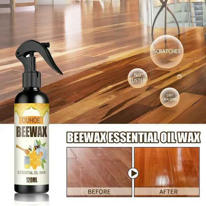 Glossy Beeswax Spray 100% Natural Wood Polish - 120ml