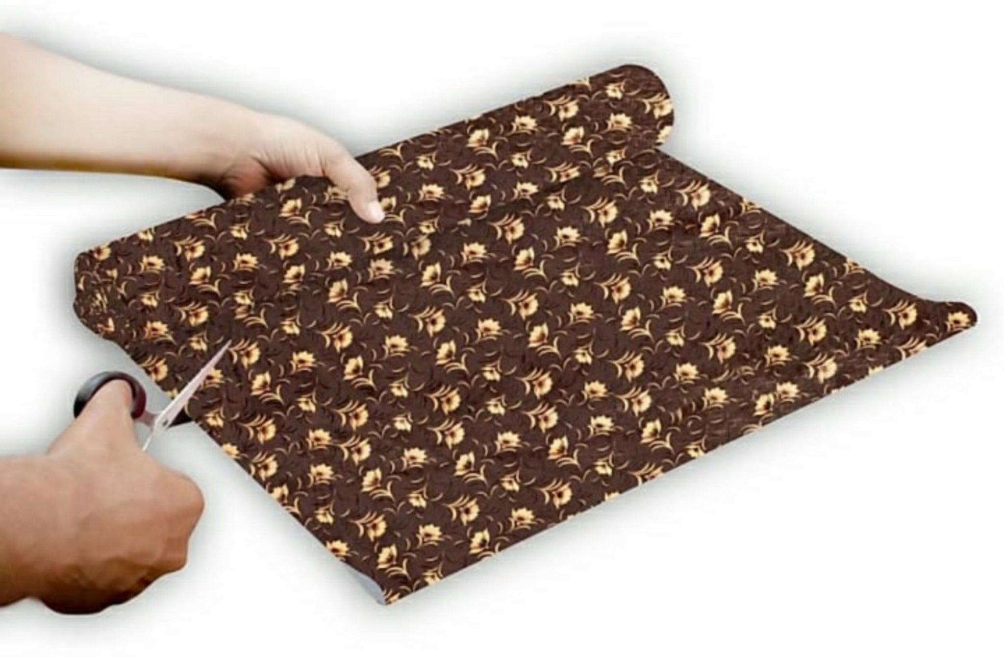 Mopak Decor ShelfLiner used for Wardrobe kitchen cabinet Drawer Slab Roll (Brown Nalni)