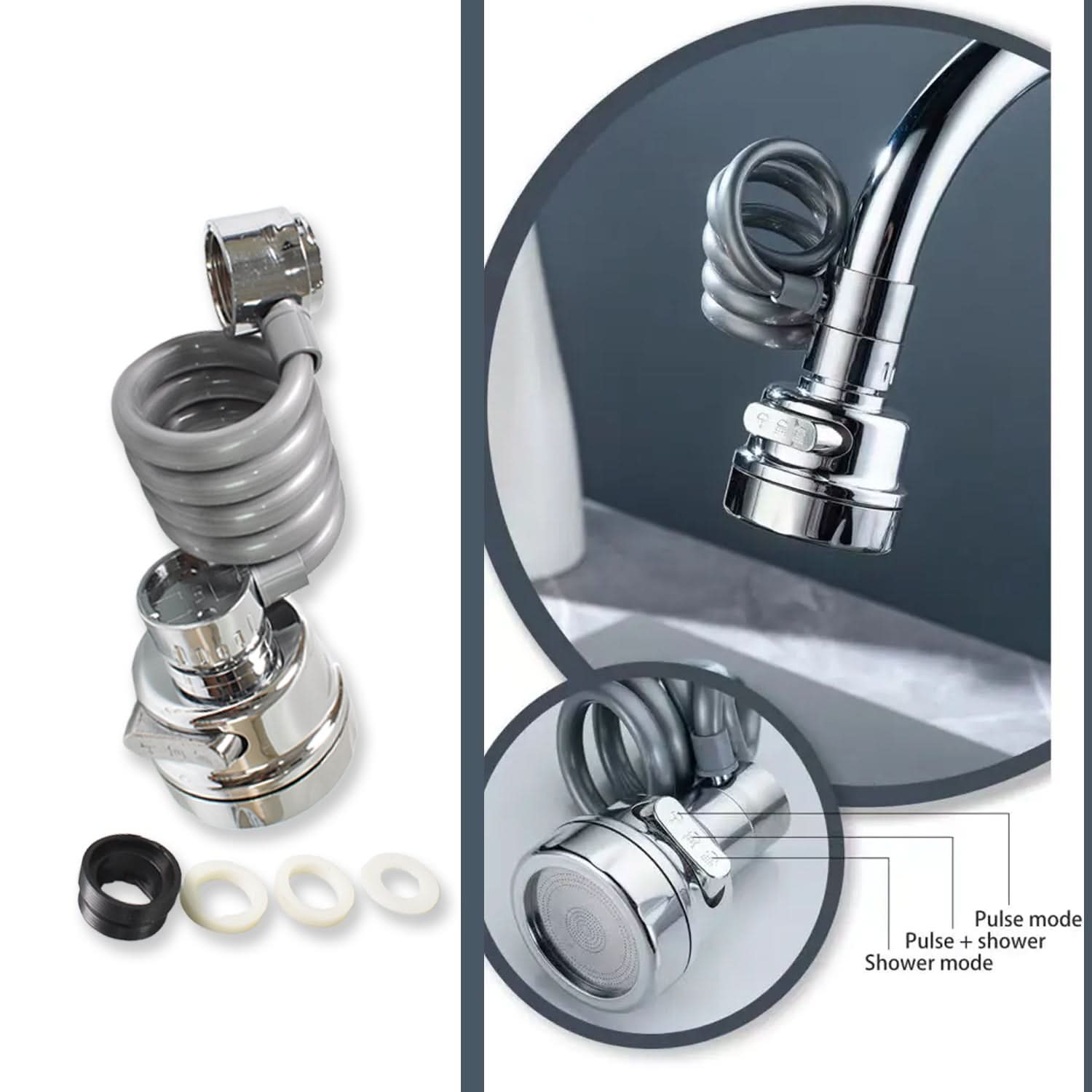 Water Faucet Extender – Flexible Kitchen Sink Sprayer Attachment (1 Pc)