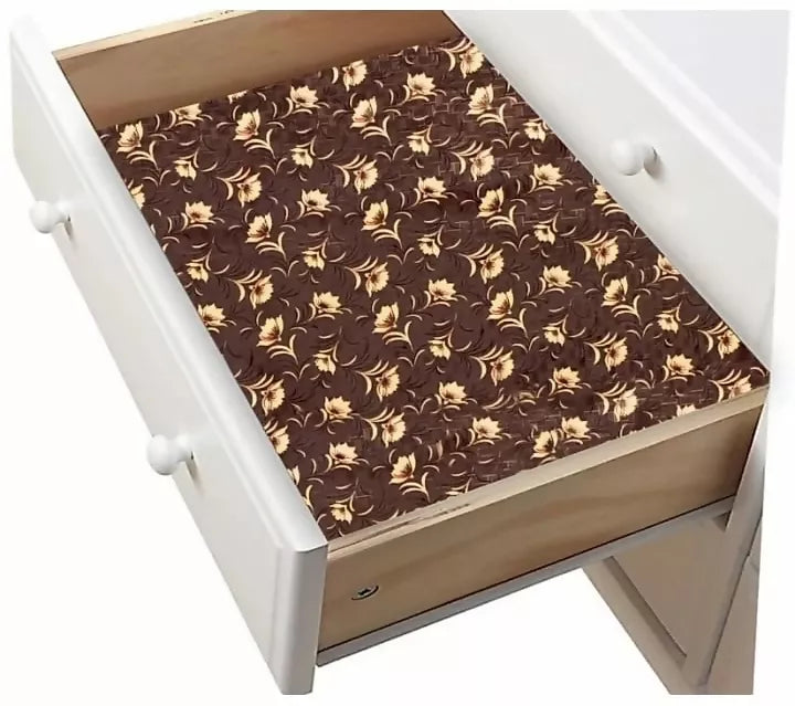 mopak decor Polyester Solid Fridge Mat & Cover Pack of 1 (Brown)