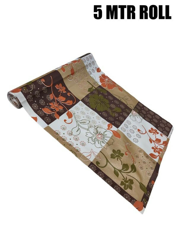 Mopak Decor Shelf Liner used for Wardrobe kitchen cabinet Drawer Slab Roll - (Brown)