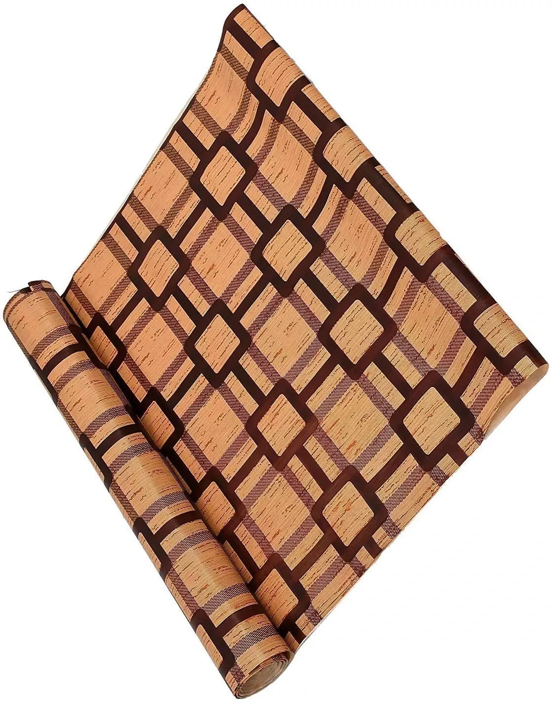Mopak Decor Polyester Embroidered Fridge Mat & Cover – Brown, Pack of 1 (Model: 50045, Size: 45 x 900 cm)