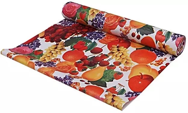 Mopak Decor Polyester Solid Fridge Mat & Cover - (Red)