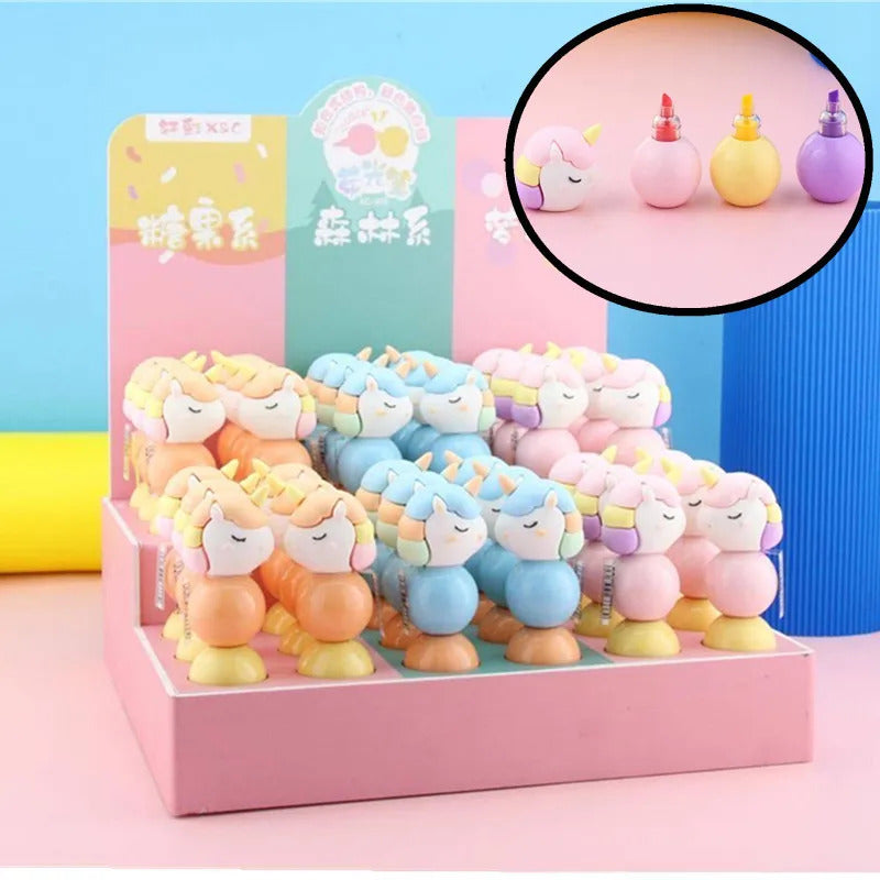 Unicorn Bubble Highlighters - 3 Colors