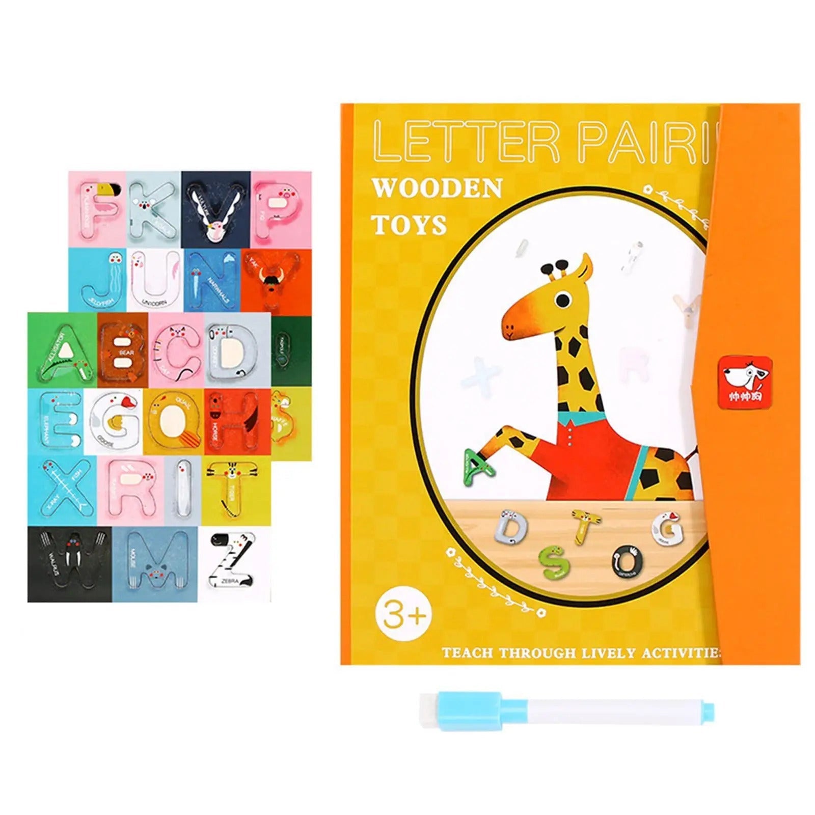 Letter Pairing Educational Board Toy Game for Creative Learning