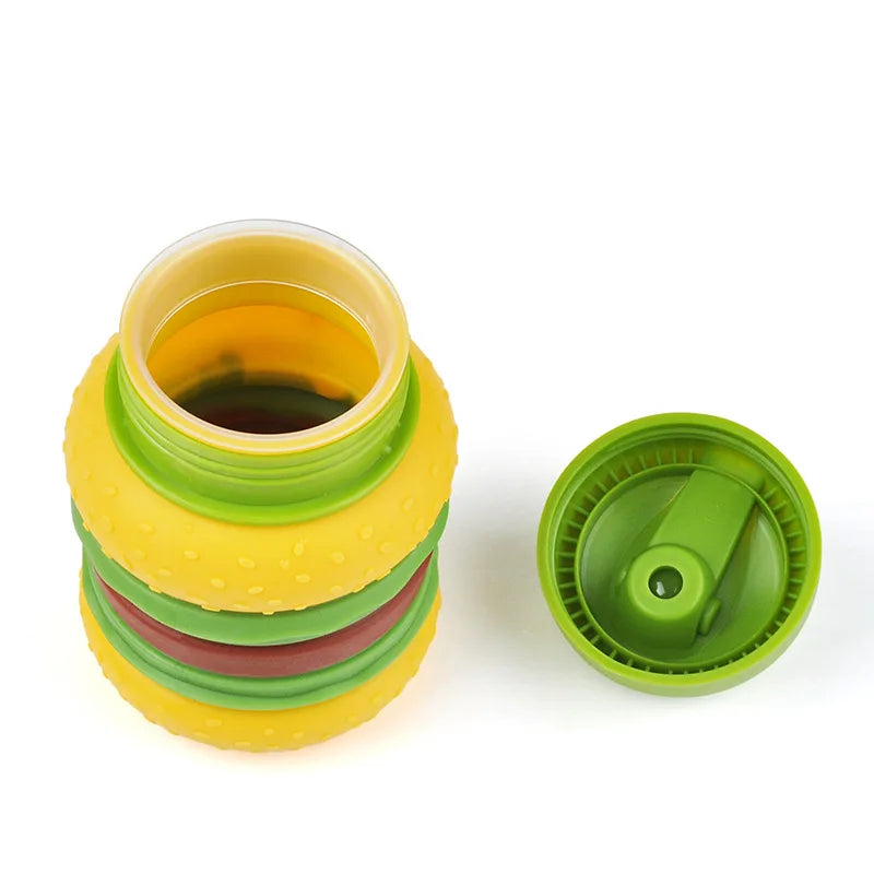 Silicon Burger Collapsible Water Bottle -600ml