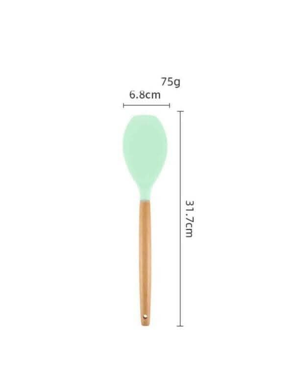 P-Plus International Premium Silicone Spatula – Flexible & Heat-Resistant (Green)