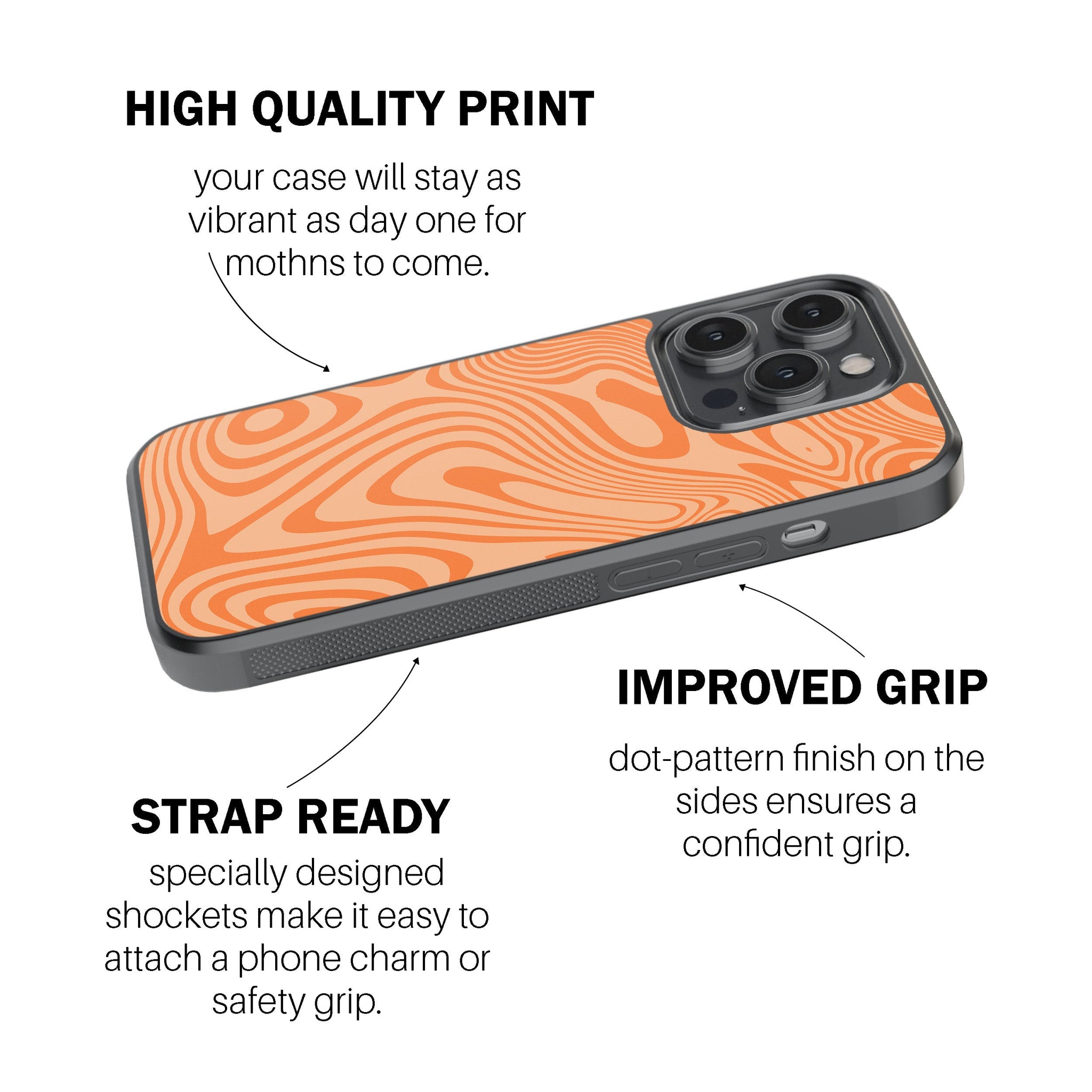 Tangerine Flow Phone Cover