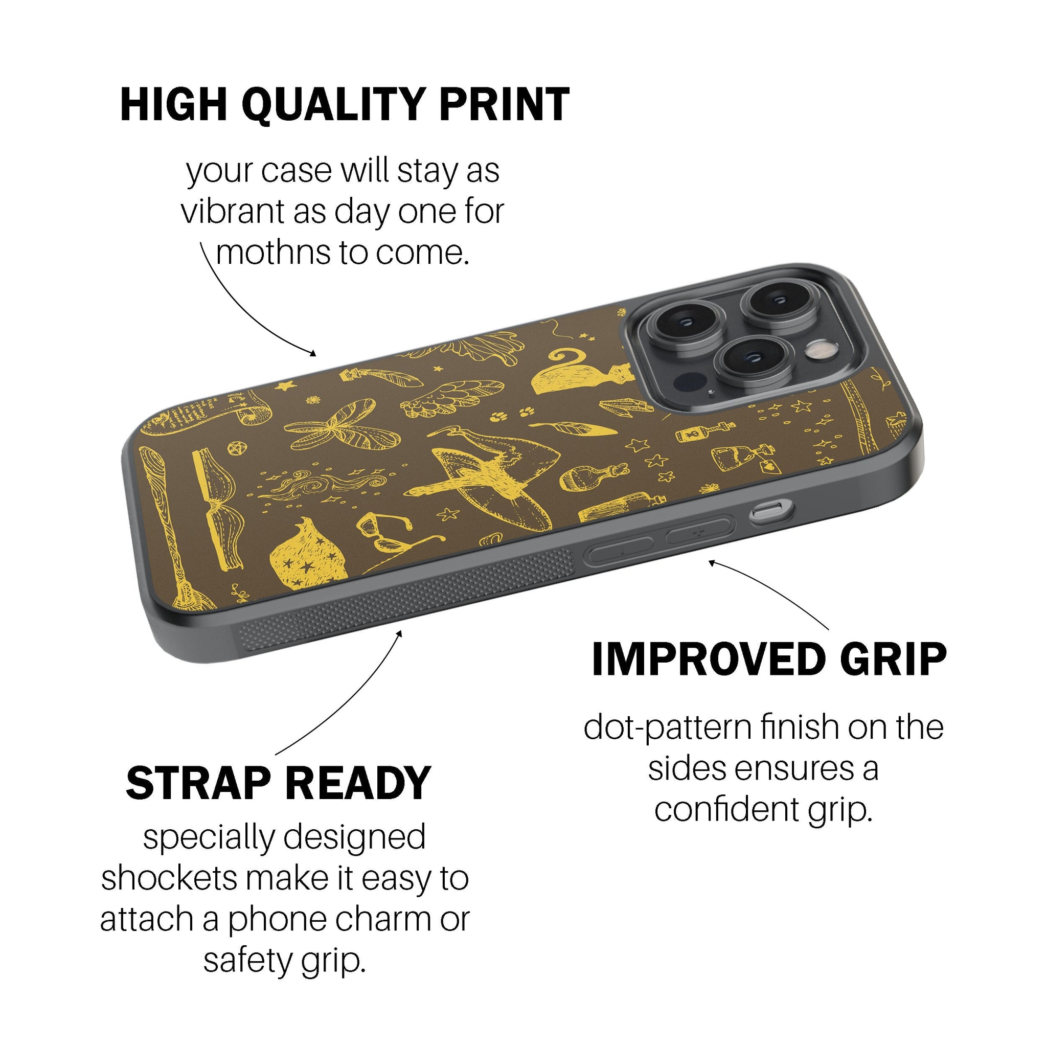 Golden Nature Sketch Phone Cover