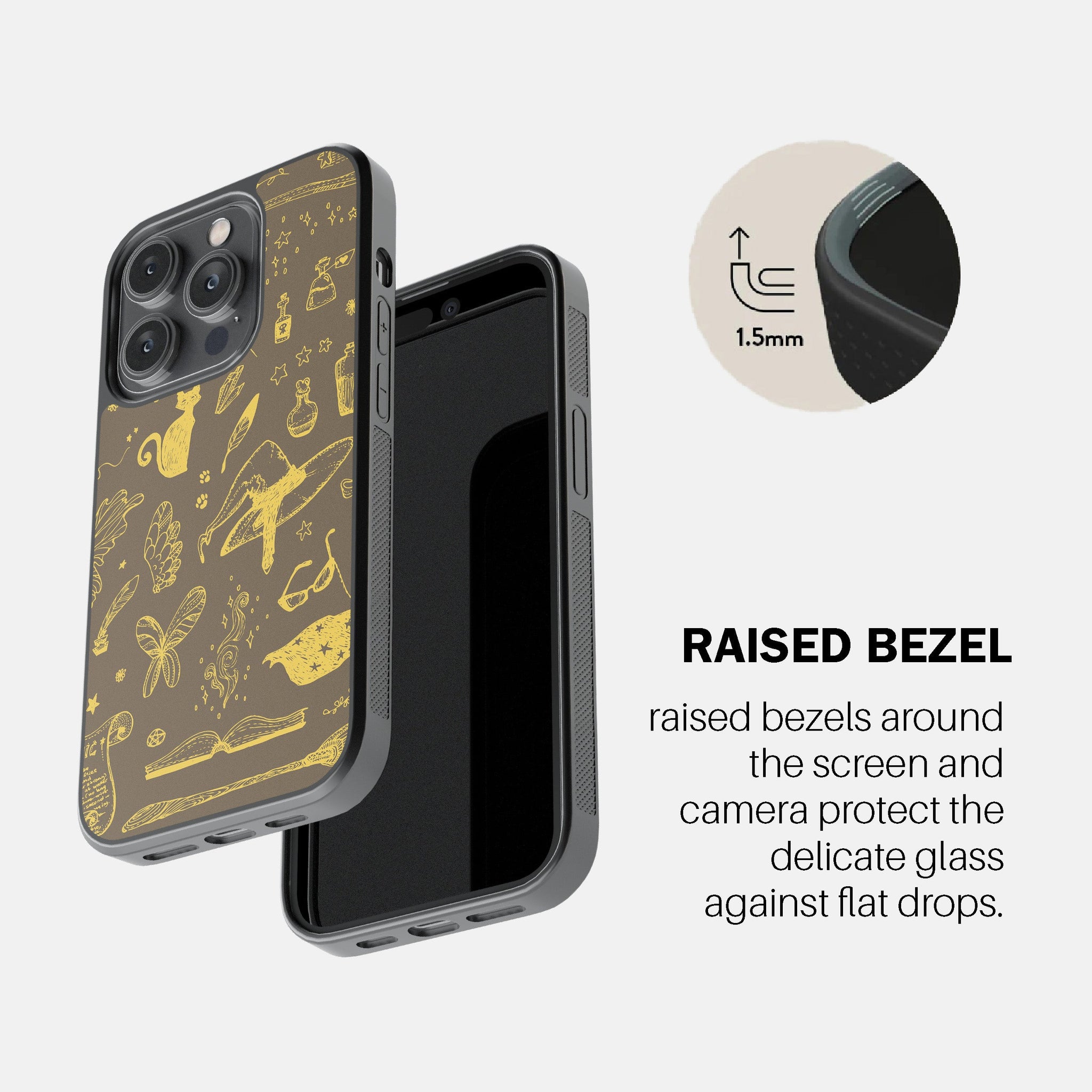 Golden Nature Sketch Phone Cover