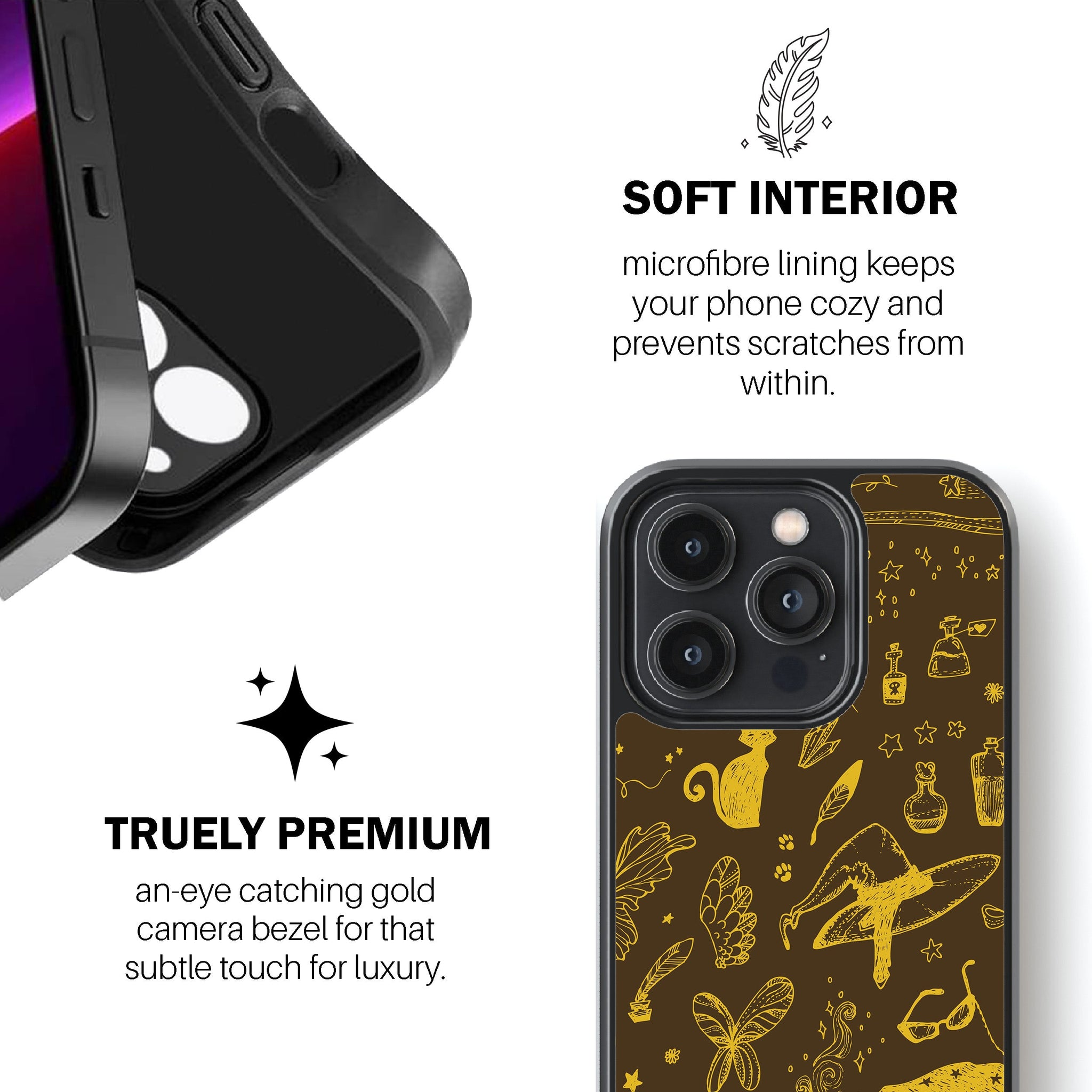 Golden Nature Sketch Phone Cover